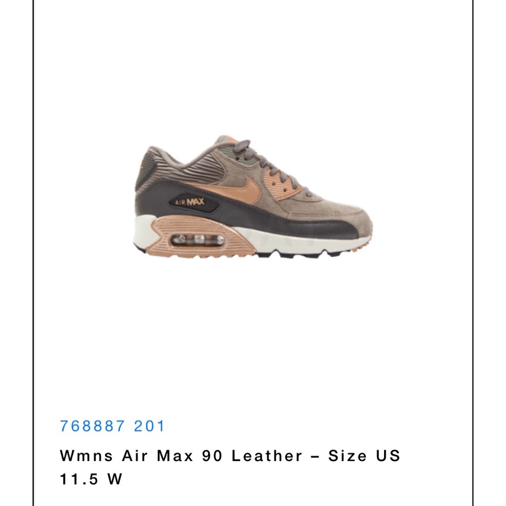 Nike Air Max 90 Leather Women's Shoes - Brown and Tan